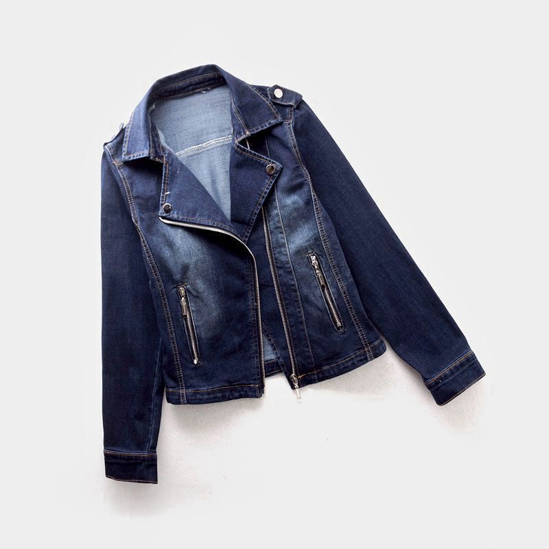 Rider™ | Vintage Wash Moto Denim Jacket