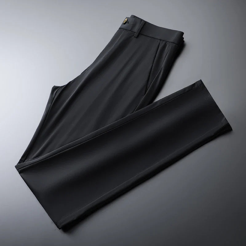 Slim-Fit Ice Silk Trousers | Advanced Comfort & Style