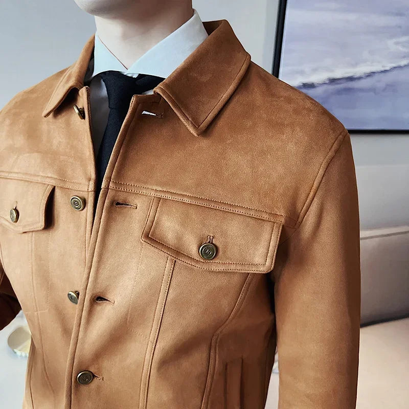 Tailored-Fit Suede Jacket | Refined Everyday Luxury