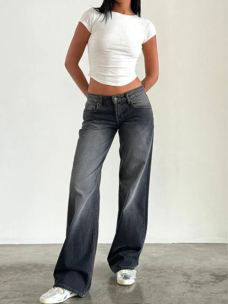 Vintage Baggy Jeans | Relaxed High-Waist Fit with Retro Charm
