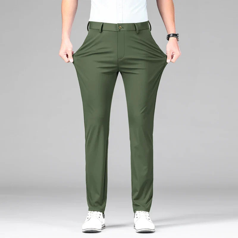 Slim-Fit Ice Silk Trousers | Advanced Comfort & Style