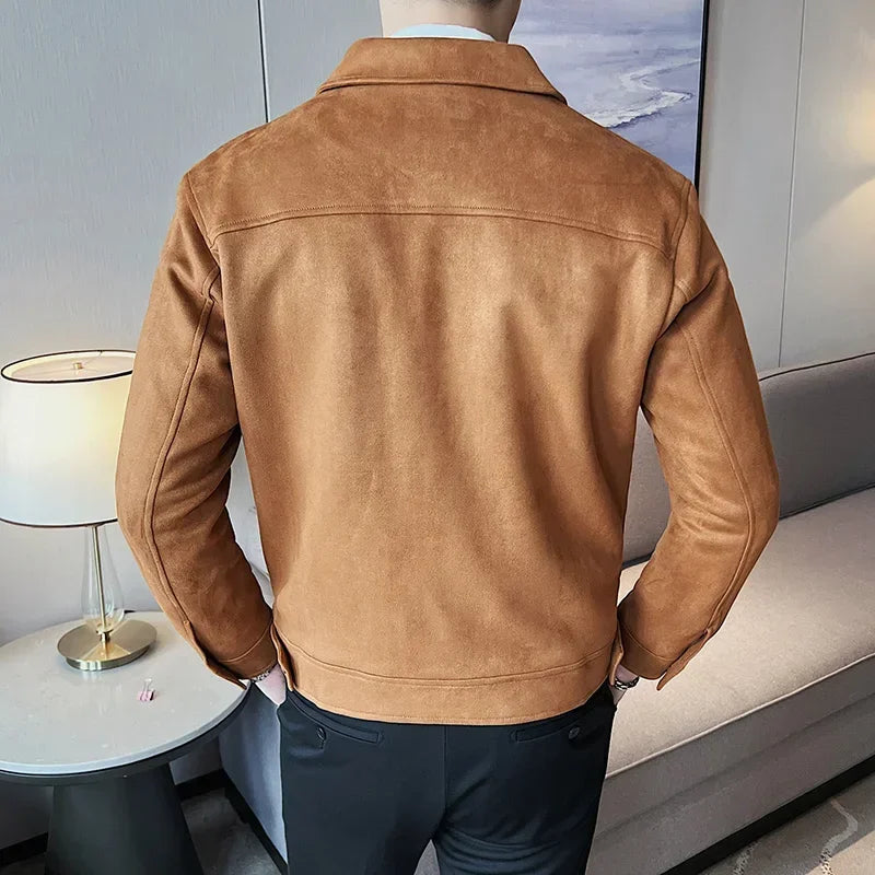 Tailored-Fit Suede Jacket | Refined Everyday Luxury