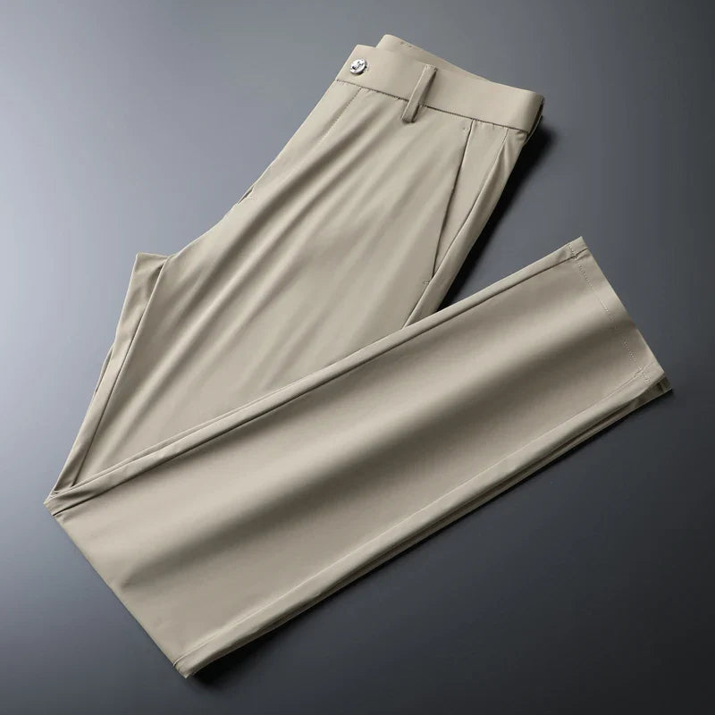 Slim-Fit Ice Silk Trousers | Advanced Comfort & Style
