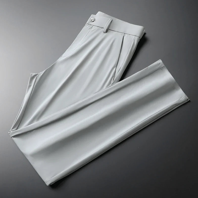 Slim-Fit Ice Silk Trousers | Advanced Comfort & Style