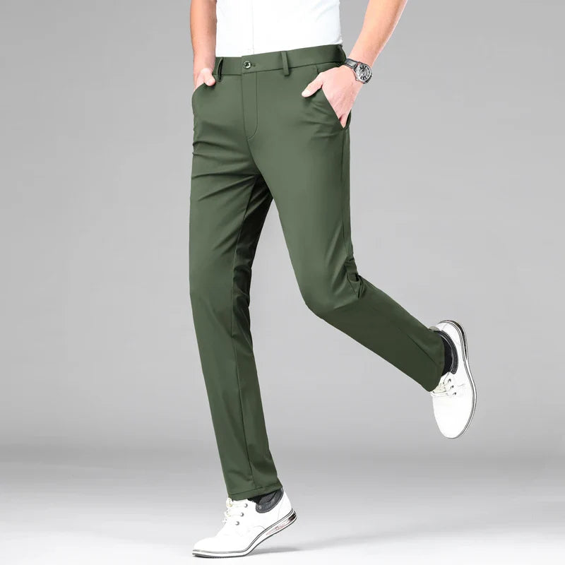 Slim-Fit Ice Silk Trousers | Advanced Comfort & Style