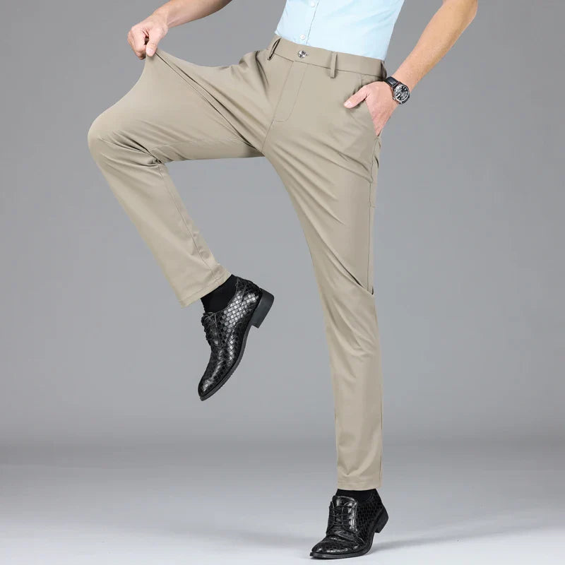 Slim-Fit Ice Silk Trousers | Advanced Comfort & Style