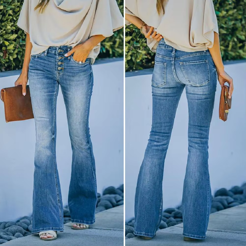 High-Waist Flare Jeans | Curve-Enhancing Fit with Timeless Style