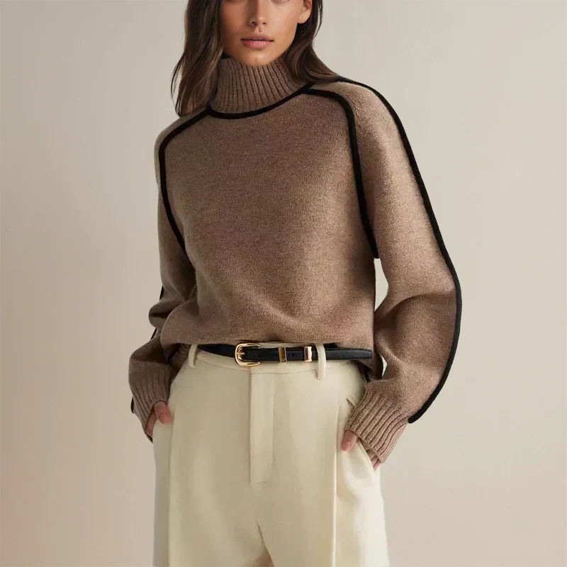 Relaxed-Fit Roll Neck Sweater | Elegant Winter Essential