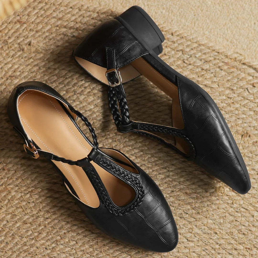 Elena™ Orthopaedic Leather Mary Janes | Effortless Comfort, Timeless Style