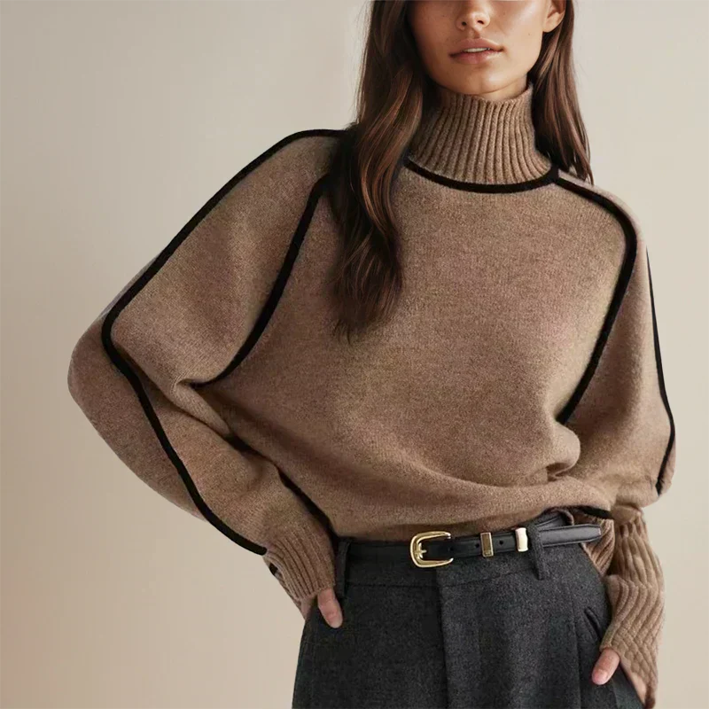 Relaxed-Fit Roll Neck Sweater | Elegant Winter Essential